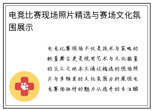 电竞比赛现场照片精选与赛场文化氛围展示